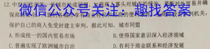 2023年陕西省初中学业水平考试·中考信息卷（A）历史