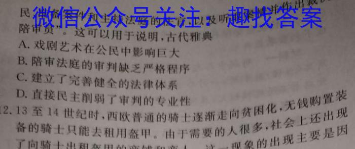 安徽省2025届七年级下学期教学评价三历史