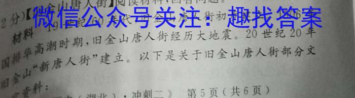 武汉市2023届高三五月模拟训练试题(2023.5.24)历史