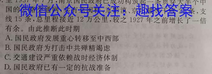 河南省2022~2023学年度八年级下学期期末综合评估 8L HEN历史试卷