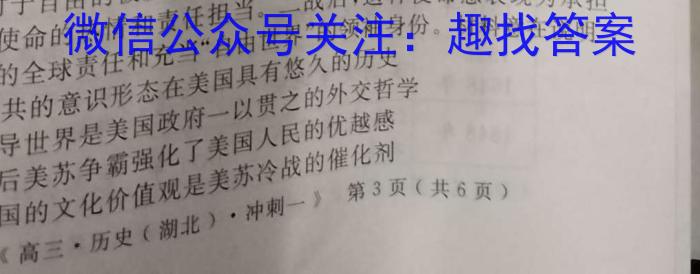 2023年山西中考模拟百校联考试卷(三)&政治