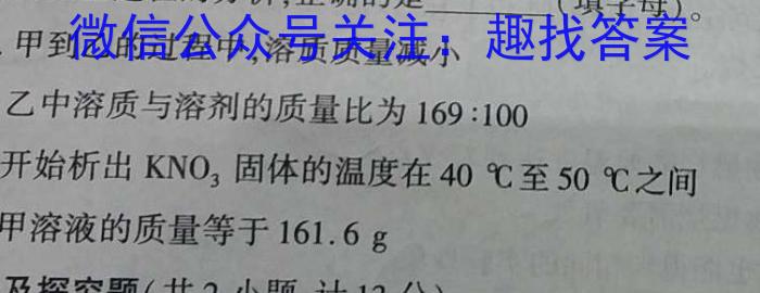 安徽省2023年八年级教学评价（期末）化学