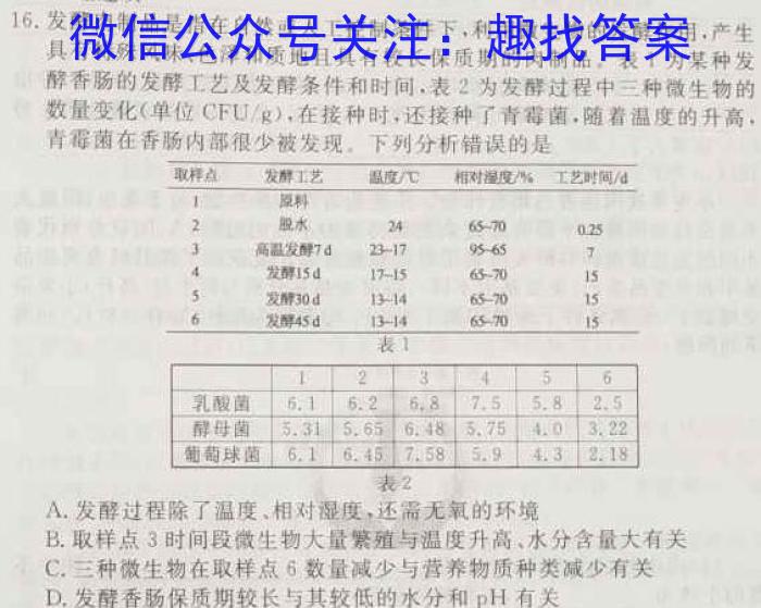 黑龙江2024届高三4月联考模拟检测卷数学