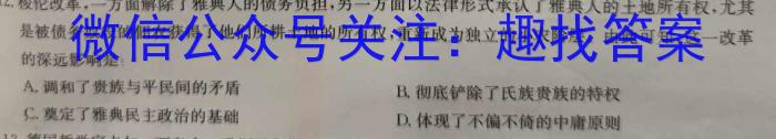 2023年山西省中考信息冲刺卷·压轴与预测(二)历史