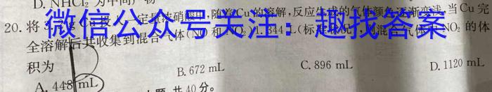 安徽省2022~2023学年度八年级下学期期末综合评估 8L AH化学