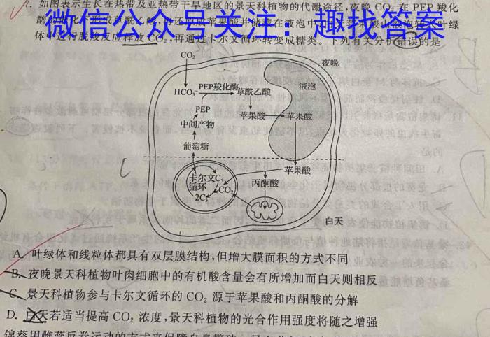 2023届高三年级5月联考（6001C）文理 数学