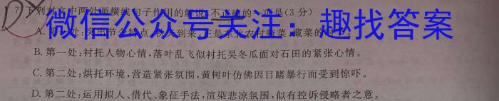 2023年山西省中考信息冲刺卷·压轴与预测（二）语文