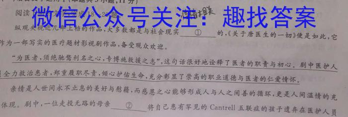邯郸市2023届高三年级保温试题（5月）语文