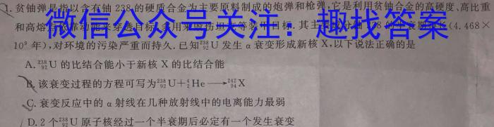 2023年陕西省初中学业水平考试全真模拟(八)物理`