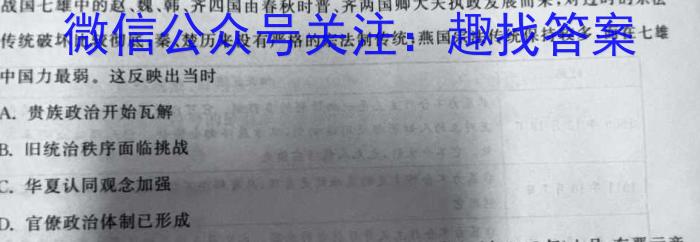 伯乐马 2023年普通高等学校招生新高考模拟考试(九)历史试卷