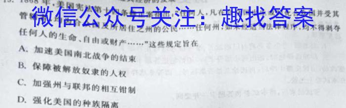 安徽省2022~2023学年度七年级下学期期末综合评估 8L AH历史