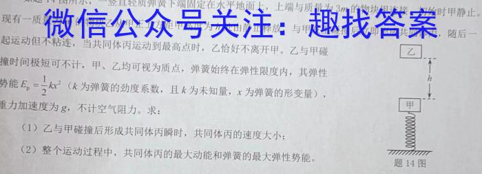 江淮名卷·2023年省城名校中考调研(最后一卷)f物理