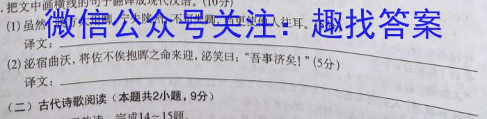 云南省2022~2023学年下学期巧家县高一年级期末考试(23-553A)语文