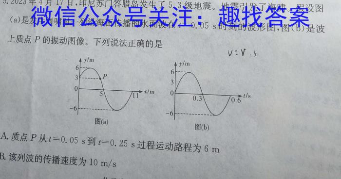 2022~2023学年度高一期末考试卷(新教材)物理.