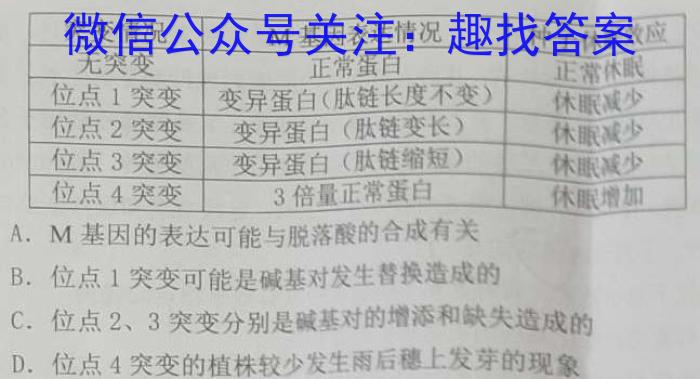 抚州市2022-2023学年度下学期高二学生学业质量监测生物