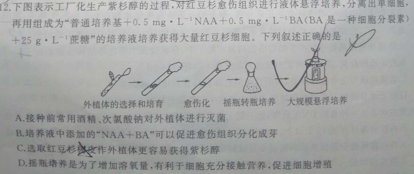 [聊城三模]山东省2023年聊城市高考模拟试题(三)生物