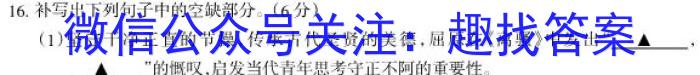 江西省2024-2023学年度七年级阶段性练习（七）语文