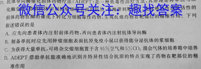 安徽省2023-2024学年第一学期高一年级期中考试（241257D）数学