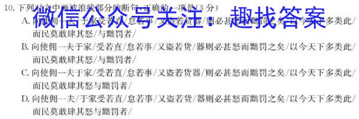 安徽省C20教育联盟2023年中考最后典题卷(一)语文