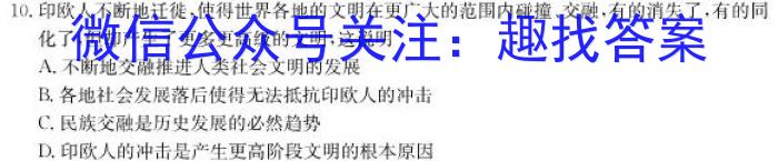 2023年安徽省中考联盟压轴卷（三个三角形）历史试卷