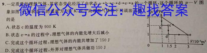 炎德英才大联考 长郡中学2023年上学期高二期末考试物理.