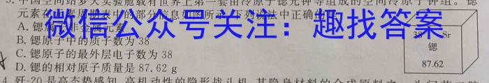 江西省2023年初中学业水平考试冲刺练习（二）化学