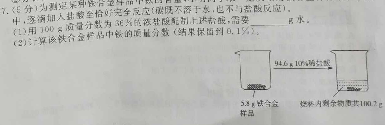2023年河北省初中毕业升学仿真模拟考试（二）化学