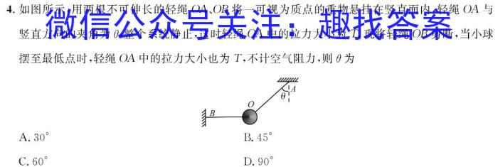 云南师大附中2024届高考适应性月考卷一物理`