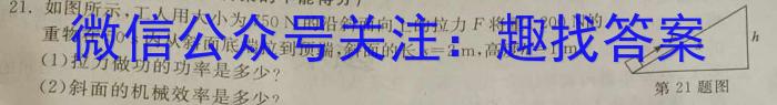 山西省2022~2023学年度七年级下学期阶段评估（二）【7LR-SHX】物理`