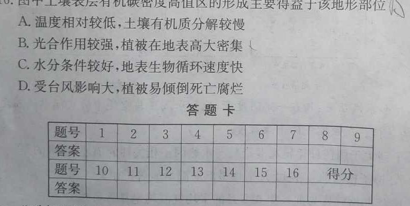 2023届高三5月联考(531C).地理