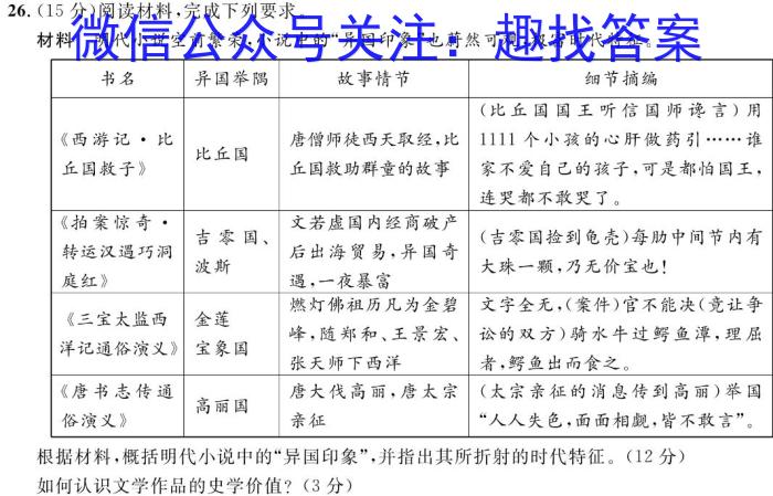 2023年安徽省中考联盟压轴卷（三个三角形）历史