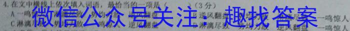 安徽省2022-2023学年八年级下学期教学质量调研三语文