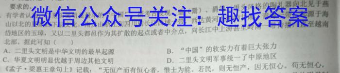 2023年普通高等学校招生全国统一考试·临门猜题卷(一)历史