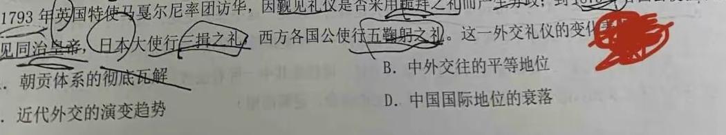2023年普通高等学校招生统一考试青桐鸣高三5月大联考（新教材）政治y