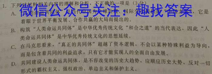 2023年陕西省初中学业水平考试·信息猜题卷（A）语文