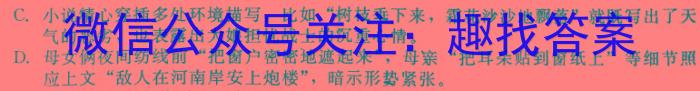 炎德英才大联考 湖南师大附中2022-2023学年度高二第二学期第二次大练习语文