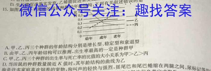 1号卷 A10联盟2023级高一下学期4月期中考数学