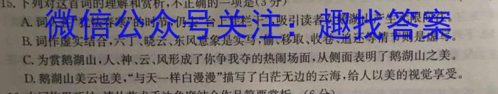 2023年山西省中考信息冲刺卷·第三次适应与模拟语文