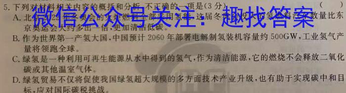 新疆省兵团地州学校2022~2023学年高二第二学期期末联考(23-518B)语文