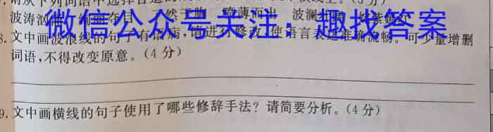 2023年山西省中考模拟联考试题(三)语文