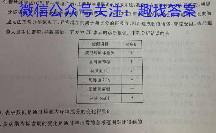 2023普通高等学校招生全国统一考试·名师原创调研仿真模拟卷(三)生物