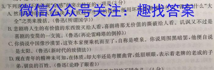 江西省2023年初中学业水平考试适应性试卷（六）语文