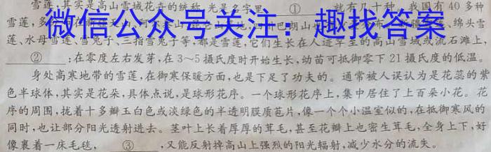 2023年普通高等学校招生统一考试青桐鸣高三5月大联考（新教材）语文