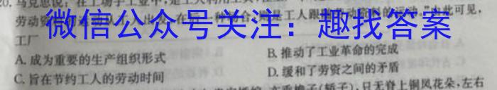 郴州市2023年上学期高一期末教学质量监测试卷历史