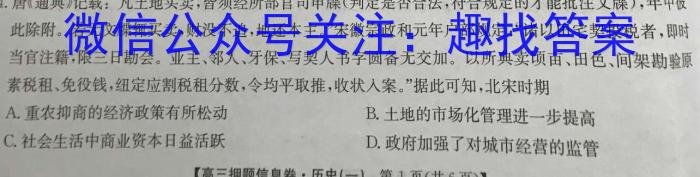 安康市2022~2023年度高二年级期末考试试卷(23-479B)历史