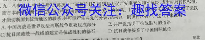 2023年陕西省初中学业水平考试·信息卷B历史