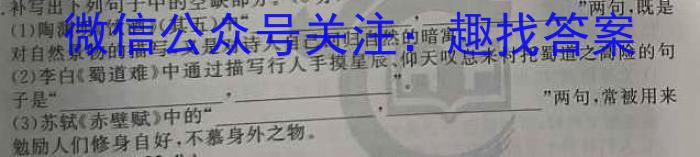 2023届湖南省普通高中学业水平合格性考试(三)语文