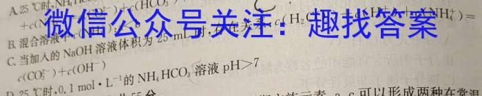 安徽省2023届中考考前抢分卷【CCZX A  AH】化学