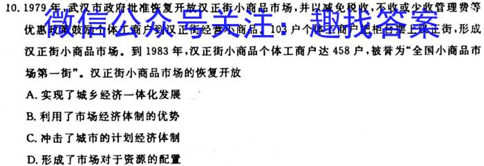 安徽省2023年八年级同步达标自主练习（期末）历史