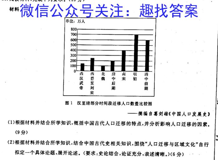 2023年广西示范性高中高二联合调研测试(2023.6)历史